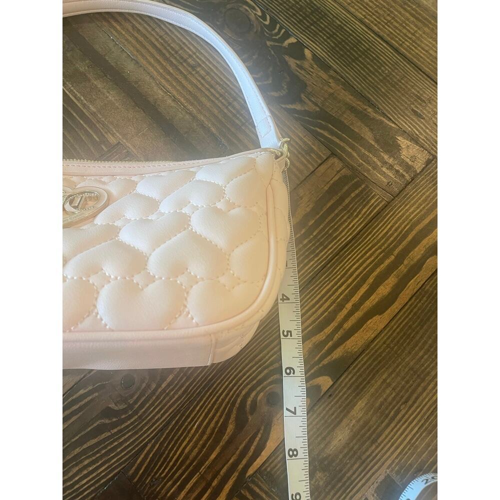 Juicy Couture Pink Quilted Shoulder Bag Logo Chain Gold Hardware Preppy Clueless - Picture 5 of 10